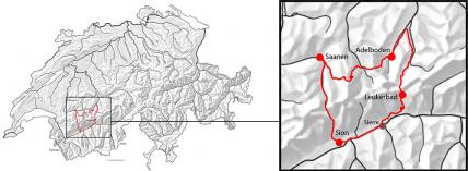 Top of Wallis - Nordrunde: Sion - Sion, Karte