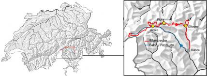 Top of Ticino Nord - Airolo - Biasca, Karte