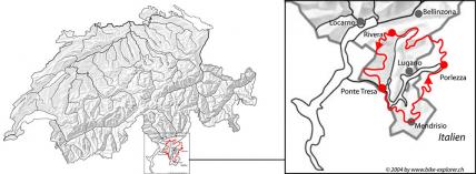 Top of Ticino Süd - Rundtour: Rivera - Rivera, Karte
