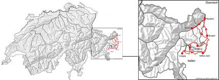 Top of Engiadina Bassa - Livigno - Reschenpass, Karte