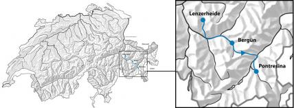 Mini-Transalp - easy: Lenzerheide - Pontresina, Karte