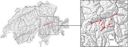 Top of Surselva - Chur - Disentis, Karte