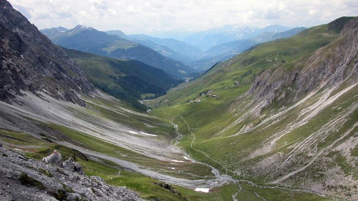 Grischa-Trailrun, Blick vom Strelapass