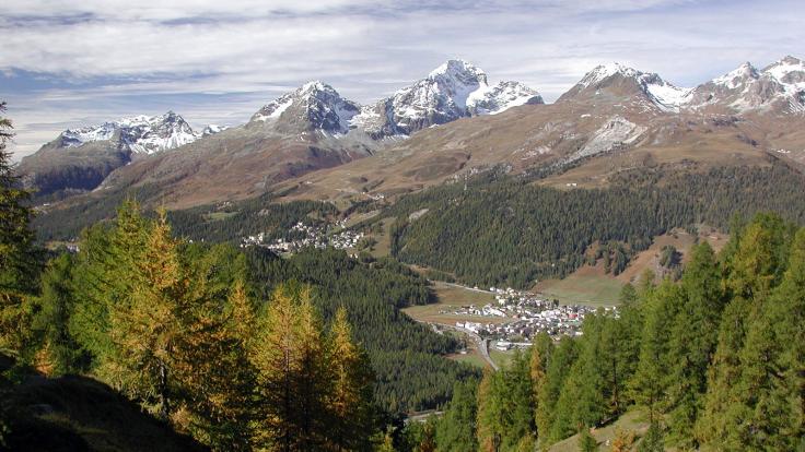 Graubünden-Cross-Trailrun, Blick übers Engadin